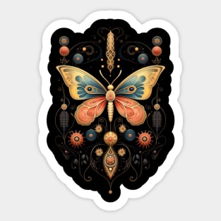 Colourful Moth Sticker